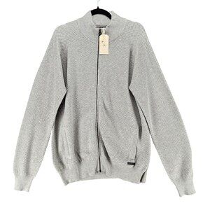 Civil Society Sweater Mens Large Gray Long Sleeve Full Zip *NWT*